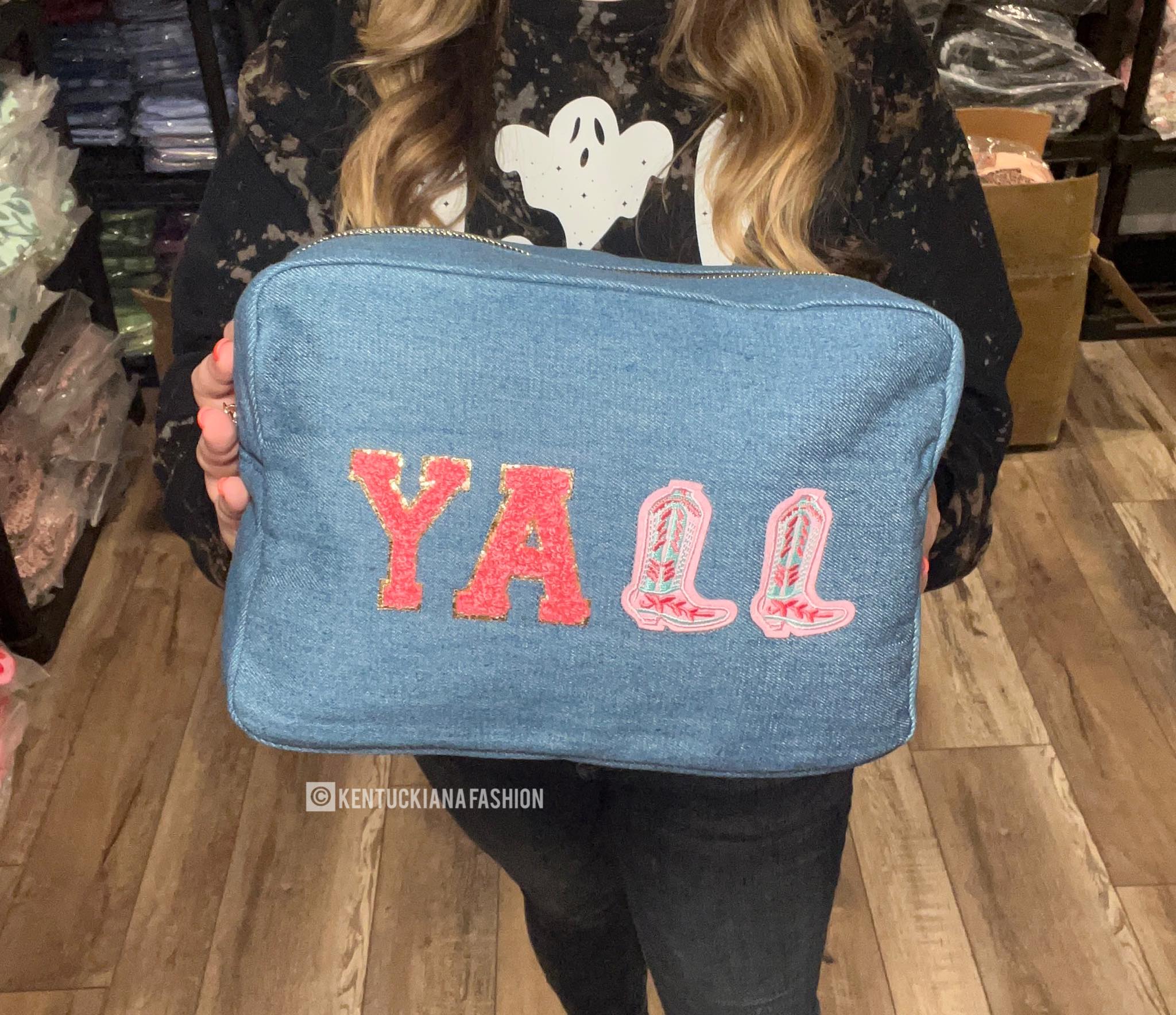 XL Yall Denim Boots Bag