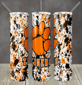 Tiger paw print tumbler